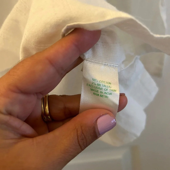 ! Lilly Pulitzer Blue Land and Sea Embroidered Thandie Tunic - Picture 5 of 5